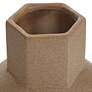 4_Dahlia Studios Emery 7 3/4" High Brown Modern Ceramic Hexagonal Vase more views