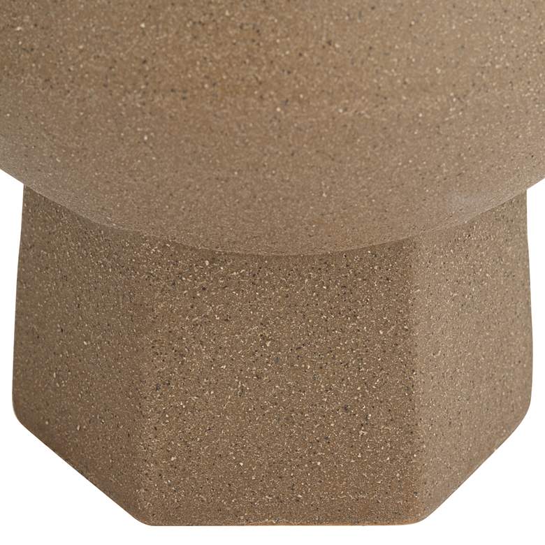 Image 5 Dahlia Studios Emery 7 3/4" High Brown Modern Ceramic Hexagonal Vase more views