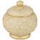 Dahlia Studios Flavia 5 1/2" Wide Matte Gold Floral Decorative Box
