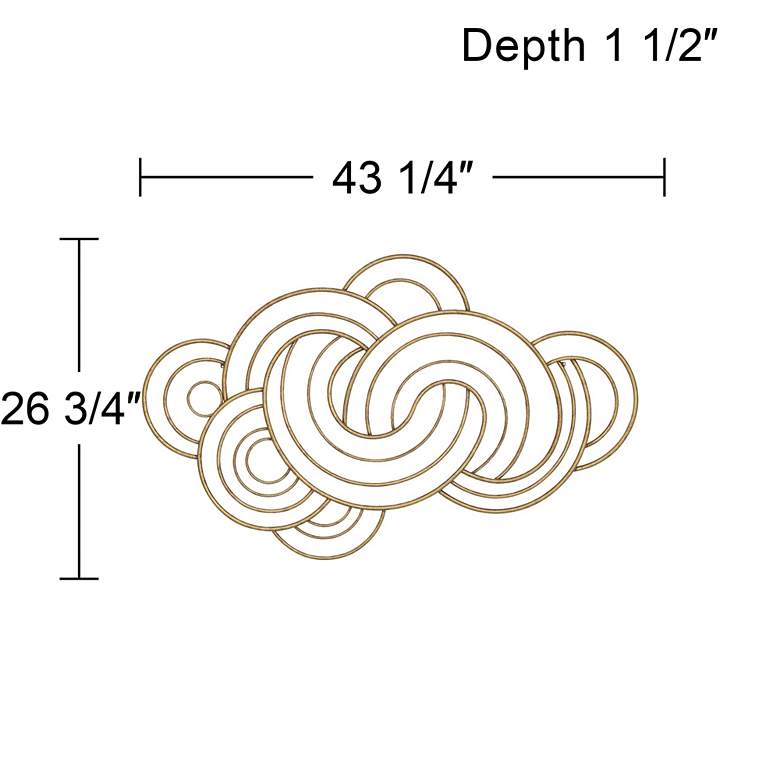 Image 7 Dahlia Studios Gold Metal Arch Weave 43 1/4" Wide Metal Wall Art more views