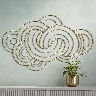 Dahlia Studios Gold Metal Arch Weave 43 1/4" Wide Metal Wall Art