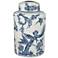 Dahlia Studios Heather 12" High Blue and White Ceramic Ginger Jar