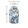 Dahlia Studios Heather 12" High Blue and White Ceramic Ginger Jar in scene