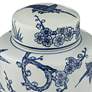 4_Dahlia Studios Heather 12" High Decorative Blue and White Ceramic Jar more views