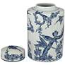 7_Dahlia Studios Heather 12" High Decorative Blue and White Ceramic Jar more views