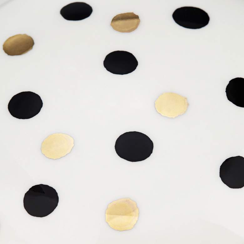 Image 4 Dahlia Studios Jemma 6" White Black Polka Dot Ceramic Mushroom more views