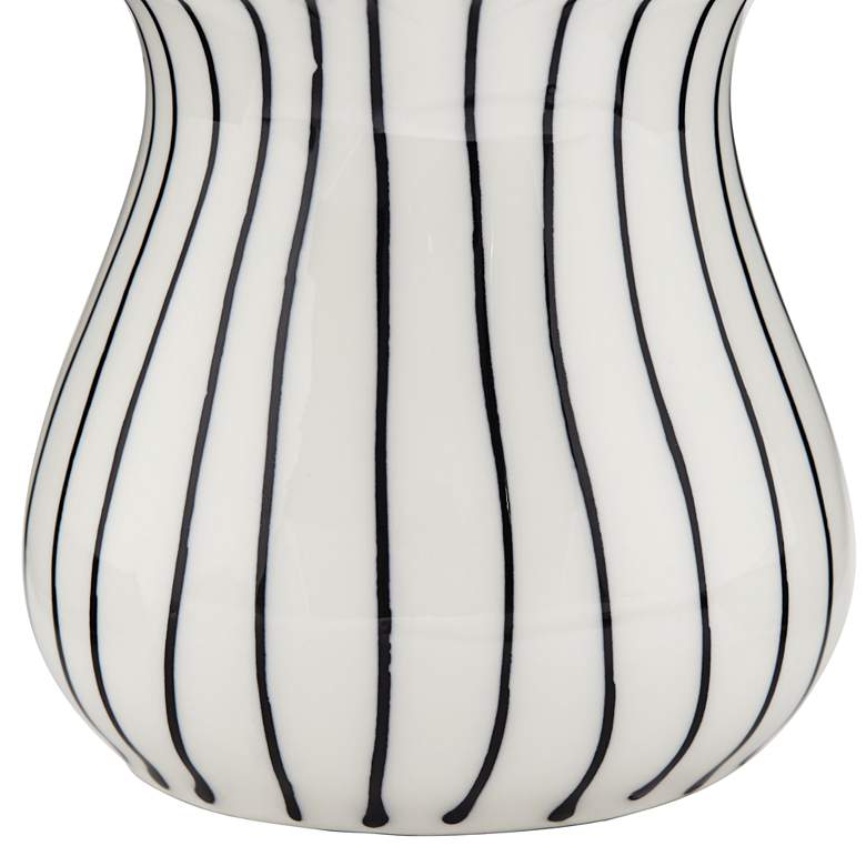 Image 5 Dahlia Studios Jemma 6" White Black Polka Dot Ceramic Mushroom more views