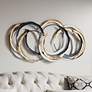 1_Dahlia Studios Manhattan 38 1/4" Wide Multi-Color Fan Metal Wall Art