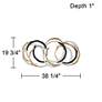 5_Dahlia Studios Manhattan 38 1/4" Wide Multi-Color Fan Metal Wall Art more views