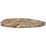 6_Dahlia Studios Margaret 13 1/2" Wide Brown Coffee Marble Plate more views
