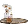 7_Dahlia Studios Margaret 13 1/2"  Wide Brown Coffee Marble Tray more views