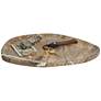 Dahlia Studios Margaret 13 1/2"  Wide Brown Coffee Marble Tray in scene