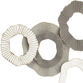Image3 of Dahlia Studios Parade 40" Wide Gray White Taupe Ridge-Circle Wall Art more views