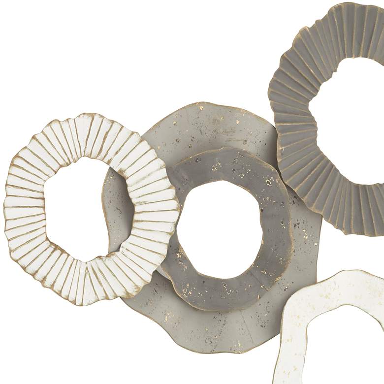 Image 3 Dahlia Studios Parade 40" Wide Gray White Taupe Ridge-Circle Wall Art more views