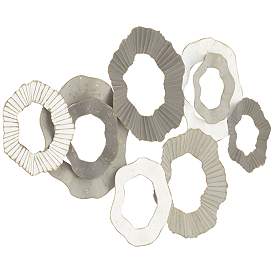 Image5 of Dahlia Studios Parade 40" Wide Gray White Taupe Ridge-Circle Wall Art more views