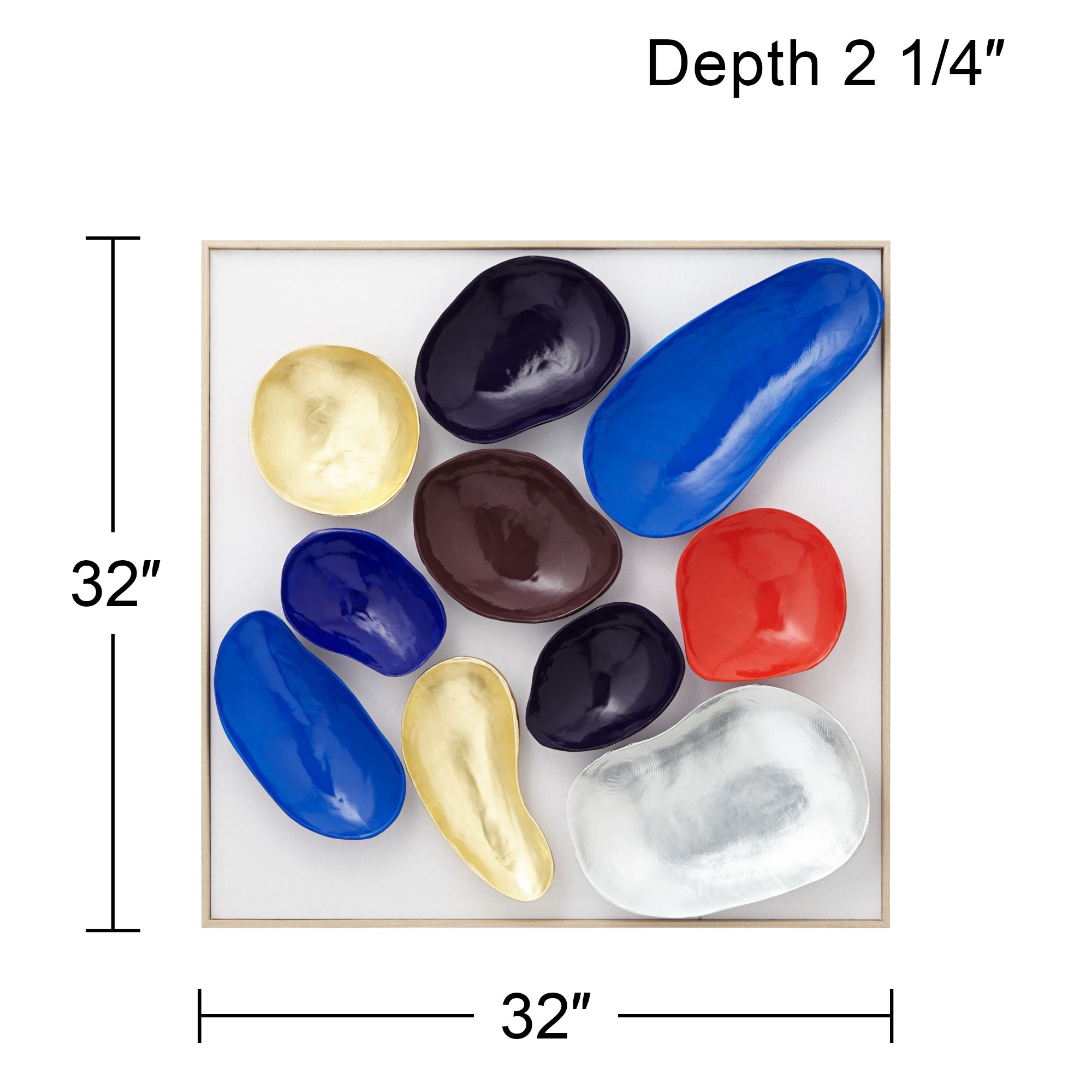 Dahlia Studios Scatter 31 1/2" Square Multi-Color Modern Wall Art