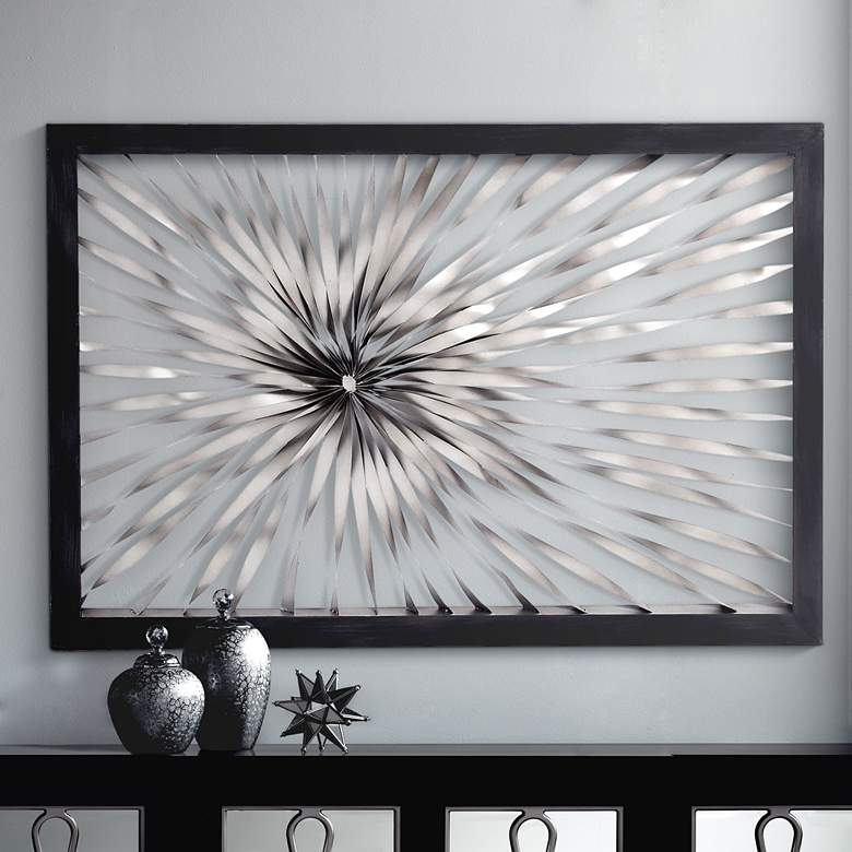 Image 1 Dahlia Studios Twisted Sunburst 60" Wide Metal Wall Art
