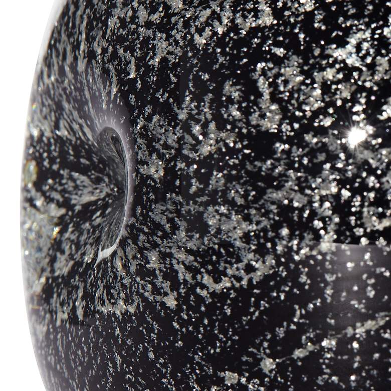 Image 6 Dahlia Studios Verity 3 1/2" Black Pomegranate Modern Glass Accent more views