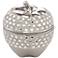 Dahlia Studios Victoire 8 1/2" High Silver and Crystal Ceramic Apple