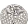 5_Dahlia Studios Victoire 8 1/2" High Silver and Crystal Ceramic Apple more views