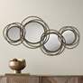 1_Dahlia Studios Waverly 40 1/4" Wide Pewter Wire Metal Mirror Wall Art