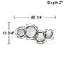 5_Dahlia Studios Waverly 40 1/4" Wide Pewter Wire Metal Mirror Wall Art more views