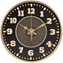 2_Dahlia Studios Willeton 14 1/2" Black and Gold Round Wall Clock