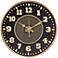 Dahlia Studios Willeton 14 1/2" Black and Gold Round Wall Clock