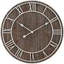 2_Dahlia Studios Zania 23 3/4" Round Matte Dark Gray Wall Clock