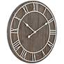 5_Dahlia Studios Zania 23 3/4" Round Matte Dark Gray Wall Clock more views