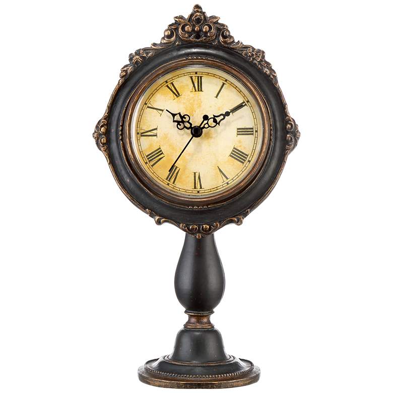 Image 1 Dailey 11 1/4 inch High Vintage Traditional Table Clock