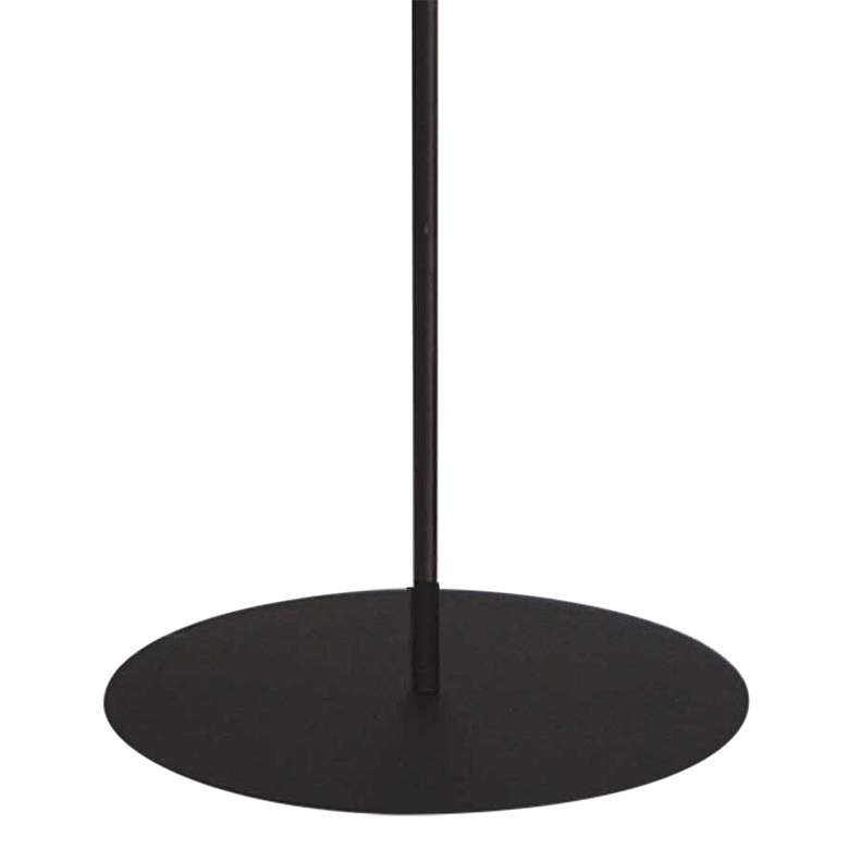 Image 4 Dainolite 69 1/2 inch Matte Black Metal Floor Lamp with Black Drum Shade more views