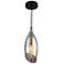 Dainolite Abba 5" Wide Modern Black and Smoke Glass Mini Pendant