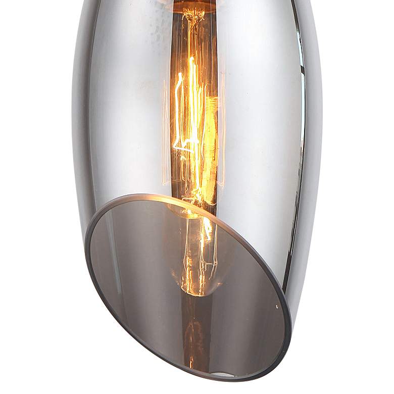 Image 3 Dainolite Abba 5" Wide Modern Black and Smoke Glass Mini Pendant more views
