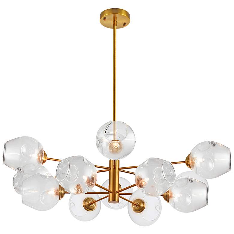 Image 3 Dainolite Abi 33" Wide Vintage Bronze 12-Light Modern Chandelier