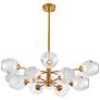 3_Dainolite Abi 33" Wide Vintage Bronze 12-Light Modern Chandelier