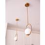 3_Dainolite Adrienna 10" Wide Modern Orb Ring Aged Brass Mini Pendant more views