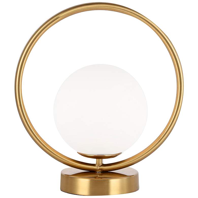 Image 2 Dainolite Adrienna 11" High Aged Brass Accent Table Lamp