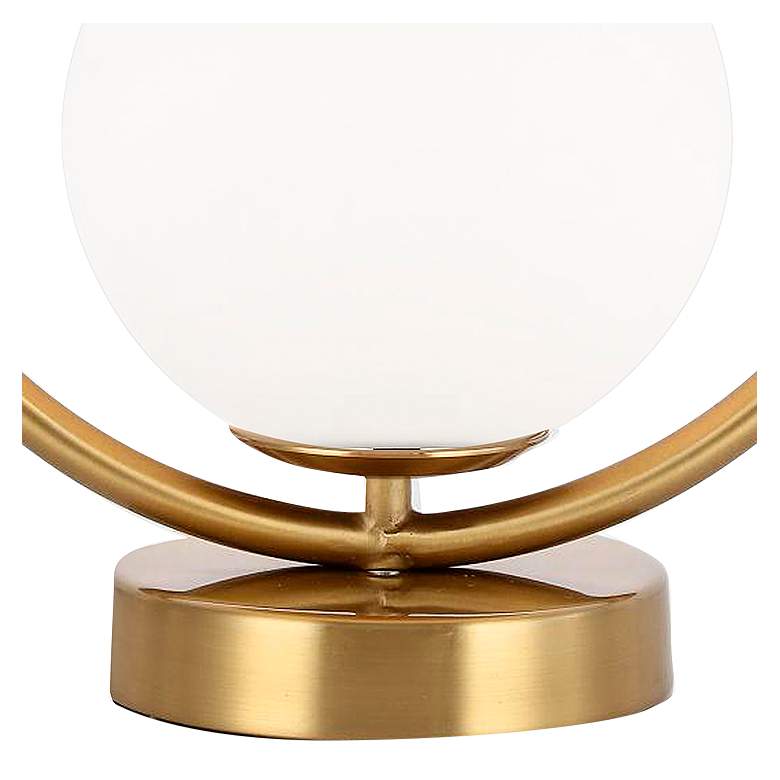 Image 4 Dainolite Adrienna 11" High Aged Brass Accent Table Lamp more views