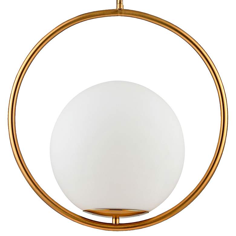 Image 4 Dainolite Adrienna 15 3/4" Wide Aged Brass Modern Orb Pendant Light more views