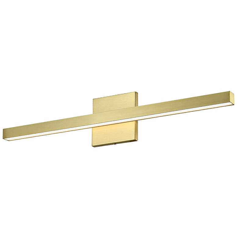 Image 1 Dainolite Arandel 23 3/4" Wide Electroplated Aged Brass LED Bath Light