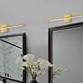 2_Dainolite Arandel 23 3/4" Wide Electroplated Aged Brass LED Bath Light more views