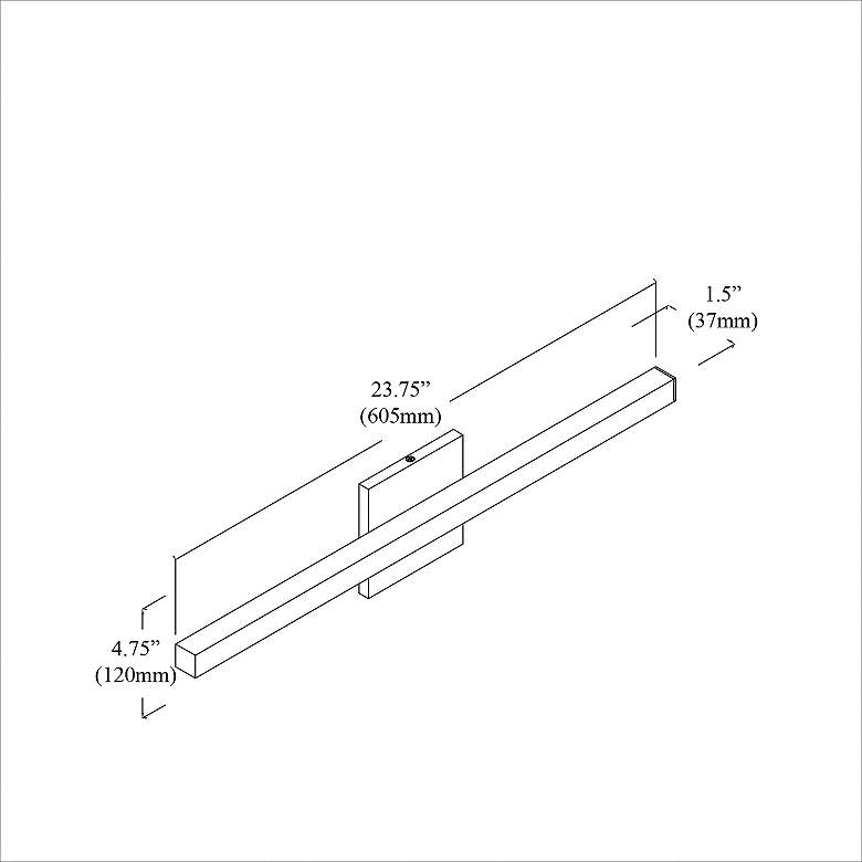 Image 3 Dainolite Arandel 23 3/4" Wide Electroplated Aged Brass LED Bath Light more views