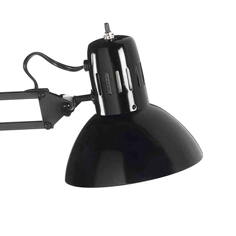 Image 2 Dainolite Architect 36" Gloss Black Spring Balanced Clamp-On Task Lamp more views