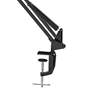 Dainolite Architect 36" Gloss Black Spring Balanced Clamp-On Task Lamp