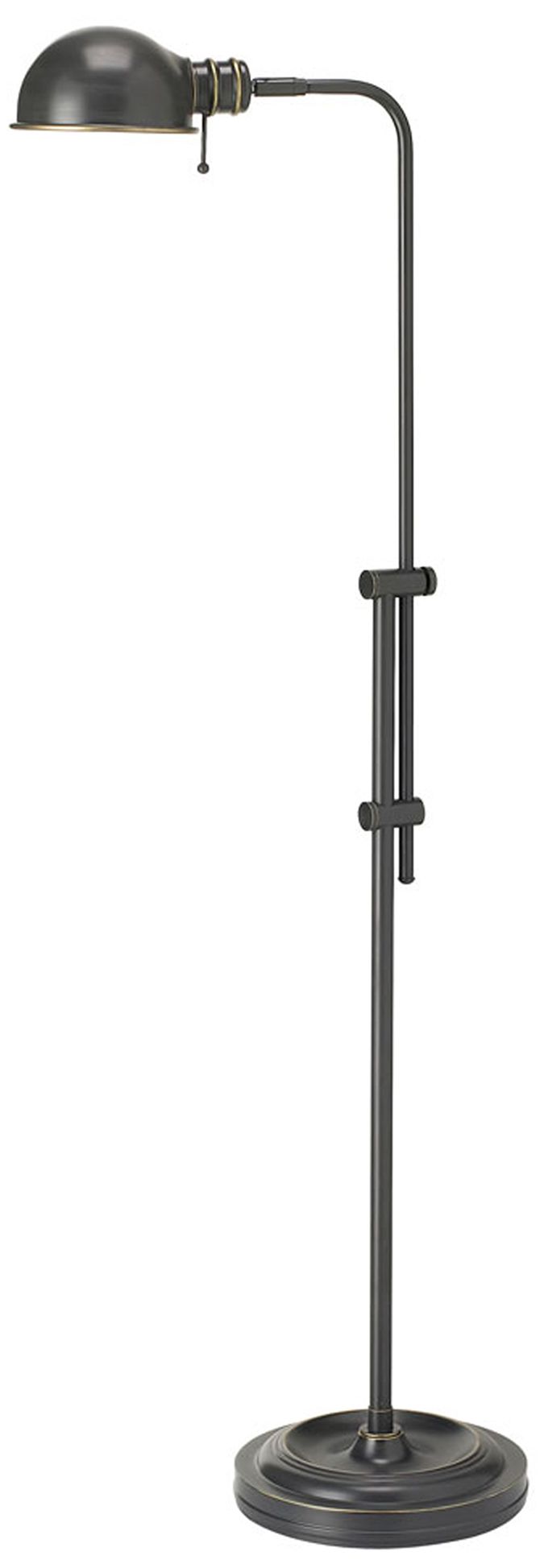 Dainolite Bixby 52" High Brushed Bronze Metal Pharmacy Floor Lamp
