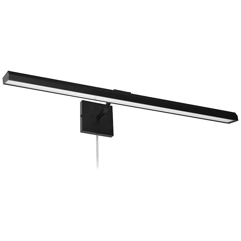 Image 1 Dainolite Blix 32" Wide Matte Black Plug-In LED Picture Light