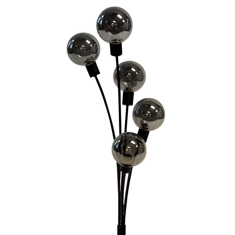 Image 3 Dainolite Budding Branch 70 1/2" Black Metal 5-Light Floor Lamp more views