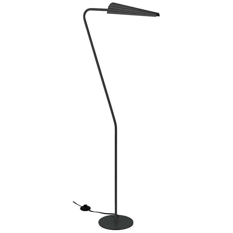 Image 1 Dainolite Cassie 53 1/4" High Matte Black and Black Modern Floor Lamp