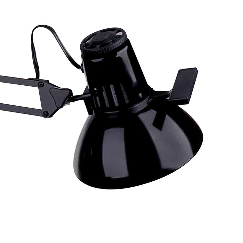 Image 2 Dainolite Caven 36" Adjustable Gloss Black Architect's Clamp Lamp more views